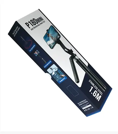 Монопод трипод беспроводной XO PRO Series P180 mini 160 см с Bluetooth пультом ДК черный - фото 5