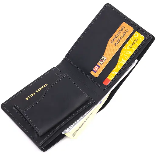 Кожаный портмоне Grande Pelle 11.5х9х2.5 см acs0023995 - фото 4