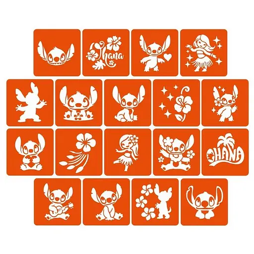 Набір трафаретів для біо-тату Ліло і Стіч lilo_stich_5x5_18_1