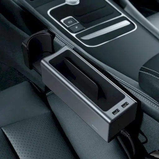 Органайзер для автомобиля Baseus Deluxe Metal Armrest Console Organized черная (CRCWH-A01) - фото 2