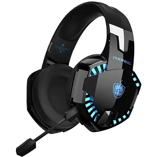 Беспроводные геймерские наушники Kotion Each G2000BT Pro со съемным микрофоном черно-синие