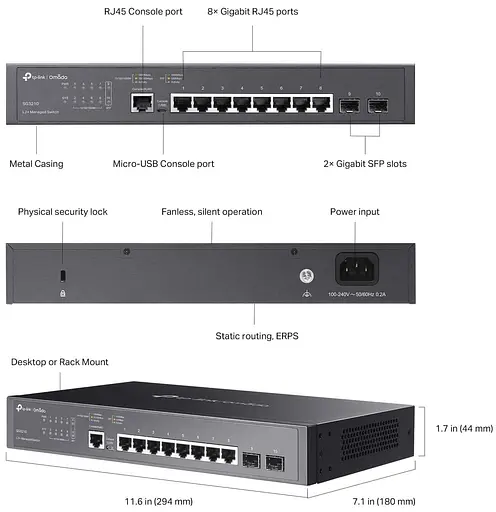 Коммутатор TP-Link SG3210 (SG3210) - фото 6