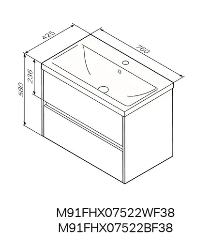 Тумба підвісна AM.PM GEM S 75 см з умивальником - фото 9