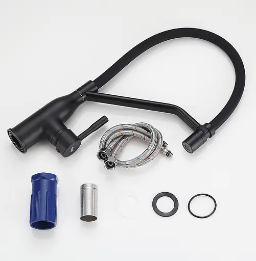 Змішувач для кухні Frap чорний F4497-6 Чорний матовий - фото 4