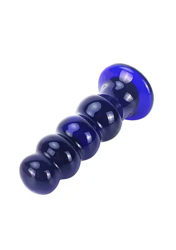 Анальна пробка Radiant Glass Buttplug 11.5 см (синій) - фото 4