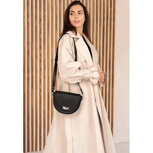 Жіноча шкіряна сумка Kira Чорна - фото 1