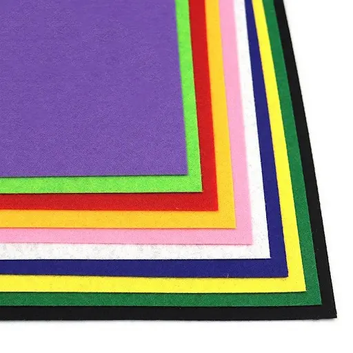 Фетрові листи для рукоділля на клейовій основі Bambi HQK170-MIX 1,2 мм, A4 - фото 1