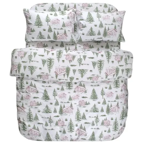 Постельное белье Lotus Home Фланель - Snowy Forest евро (svt-2000022349000)