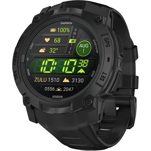 Смарт-часы Garmin Instinct 3 50mm AMOLED Tactical Edition Black with Black Band (010-03020-50) [135857]
