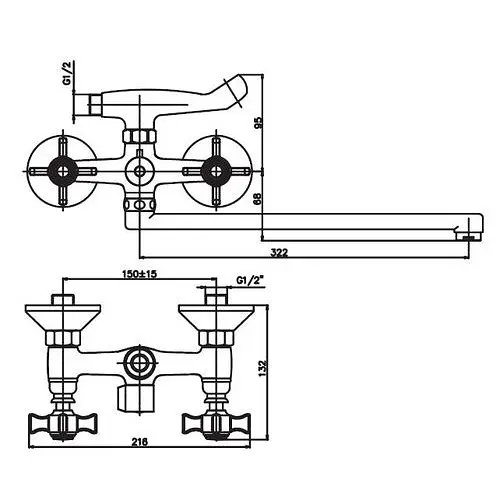 Змішувач для ванни Haiba ZEON 140 HB0419 - фото 2