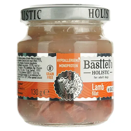 Влажный корм для собак BBasttet'o Holistic кусочки филе ягненка в соусе 130 г - фото 5