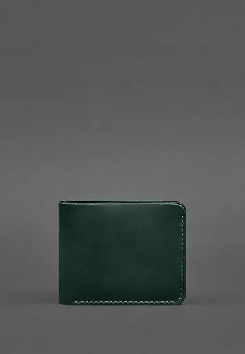 Кожаный портмоне 4.4 (с зажимом) зеленый Crazy Horse - фото 2