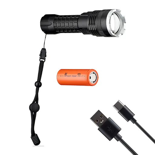 Ліхтарик Flashlight A72 Type-C 3000 mAh Чорний - фото 3