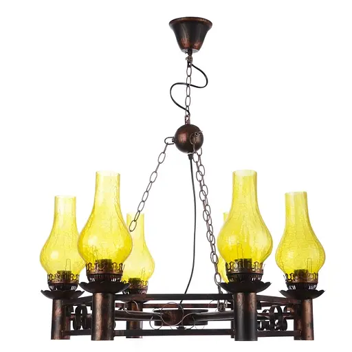 Люстра подвесная Brille кантри E27 60W BR (BKL-813S/6)