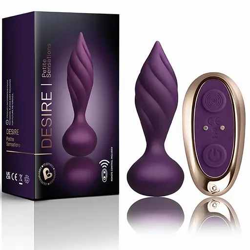 Анальна вібропробка Rocks Off Petite Sensations Desire 7.5 см (фіолетовий) - фото 3
