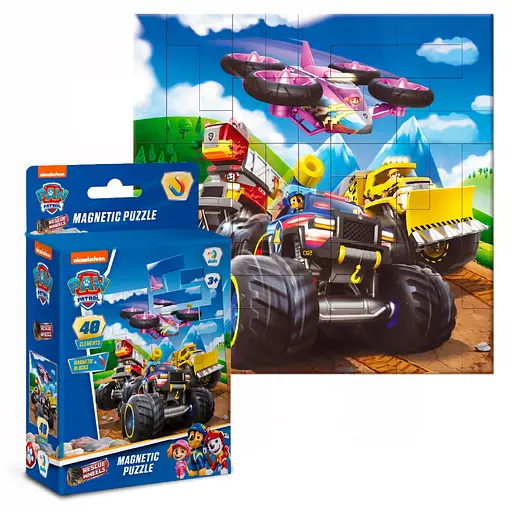 Магнитный пазл "Щенячий патруль: Колеса", 40 элементов, 22×22 см, DoDo, 200650