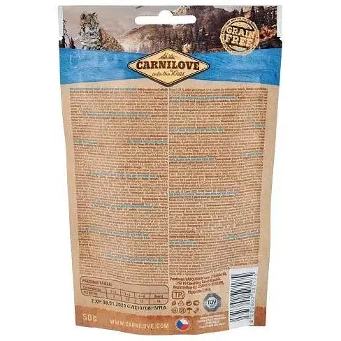 Лакомство Carnilove Cat Crunchy Snack для кошек лосось и мята 50 г - фото 3