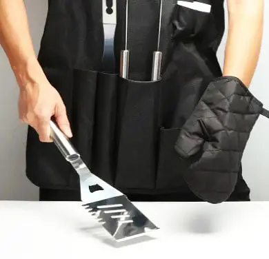 Набор для гриля и барбекю: 3 больших аксессуара - Для любителей BBQ - из нержавеющей стали с фартуком 2306 - фото 6