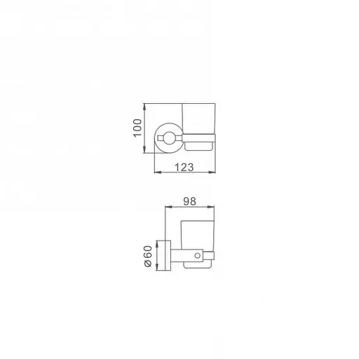 Стакан з тримачем для зубних щіток Frap F30206 - фото 5