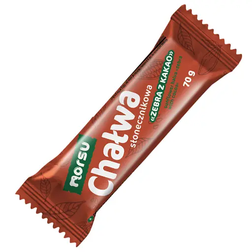 Халва подсолнечная Norsu Зебра из какао 70 г х 25 шт.