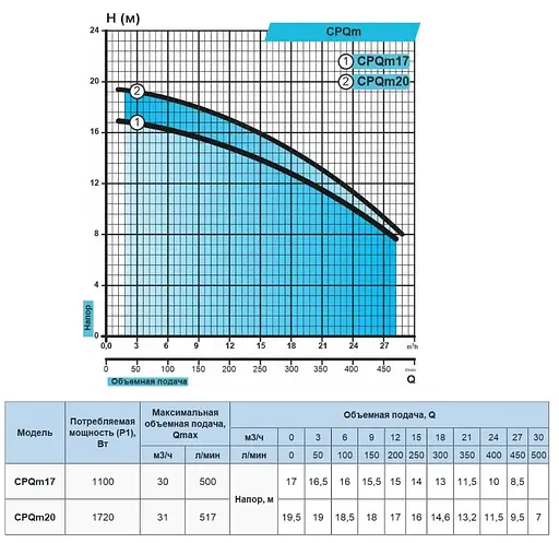 Центробежный насос Rudes CPQm20 - фото 2
