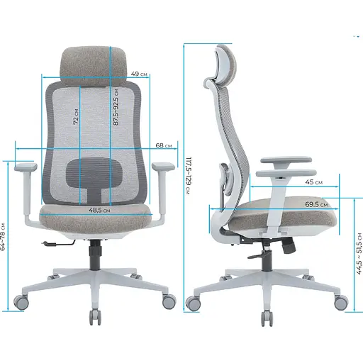 Офісне крісло OfficePro Wave OC599-G-G-G Gray [148649] - фото 15