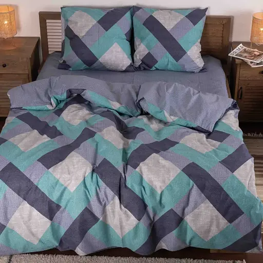 Комплект постільної білизни Viluta євро ранфорс 22176 100% бавовна - фото 1