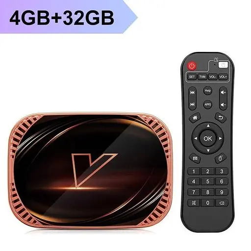 Vontar X4 4/32Gb Amlogic S905X4 Android 11.0, смарт ТВ 8K HDR приставка Android SmartTV Box, медіа плеєр, YouTube та фільми без реклами, налаштування Android TV у подарунок - фото 1