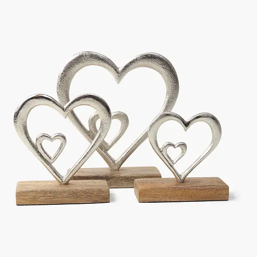 Декор алюмінієвий MBM HOME Серце на підставці срібний 110x50x115 мм (DH-ST-38 S SILVER) - фото 5