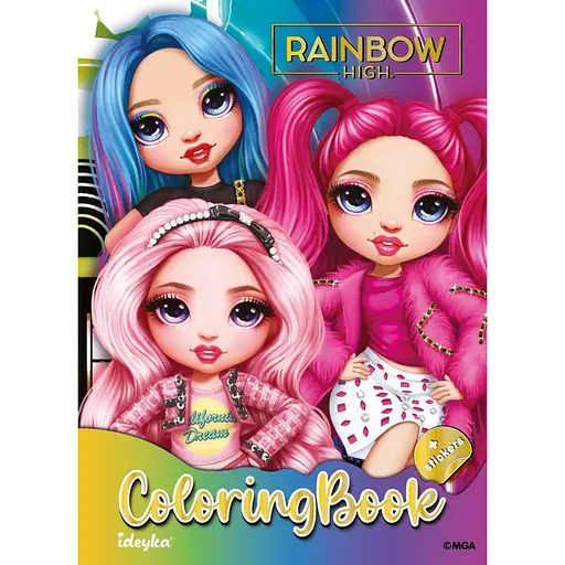 Детская книга-раскраска The creative Rainbow LCB12 со стикерами