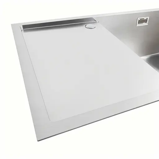 Кухонна мийка нержавійка Platinum Handmade 78х50 R (один отвір,квадратний сифон, 3,0/1,0 мм), Нержавіюча сталь - фото 4