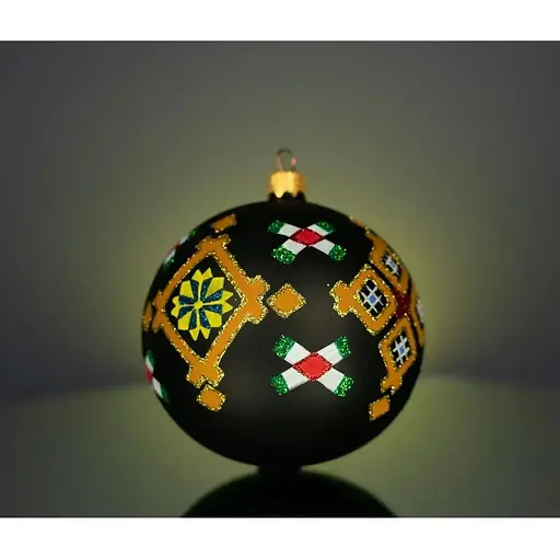 Набір ялинкових прикрас Різдвяні історії Код нації: Гуцульщина 3 кулі скло (4820001112986) - фото 6