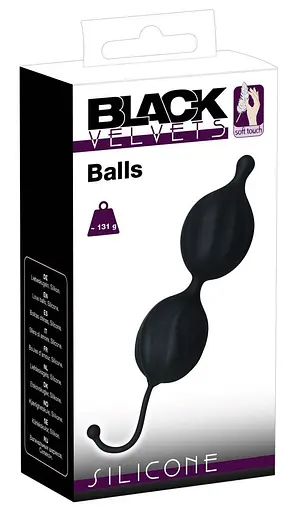 Вагінальні кульки Orion Black Velvets Love Balls, 16 см, чорний - фото 3