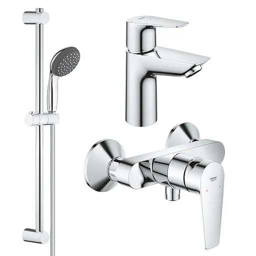 Набор смесителей 3 в 1 для ванной комнаты Grohe QuickFix StartEdge S-Size UA202502SE Хром - фото 1