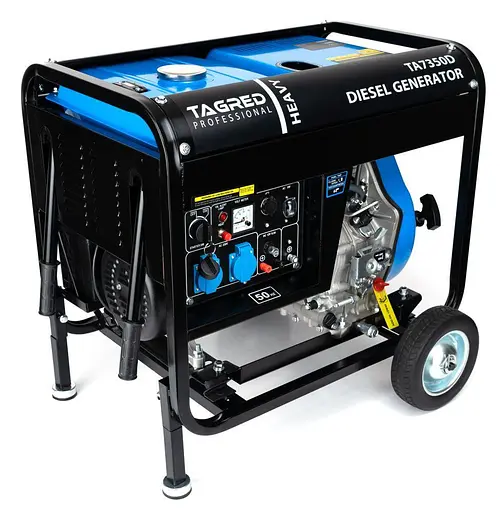 Генератор Tagred дизельний 4-тактний TA7350D 4,2/5кВт електрозапуск - фото 1