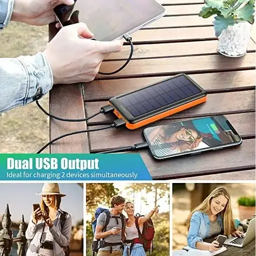 Портативна батарея Solar Power Bank 26800mAh HX160S4 сонячний заряд - фото 7