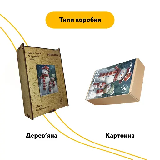 Деревянный фигурный пазл Семья Снеговичков, А1, Картонная коробка 500+ элементов - фото 4