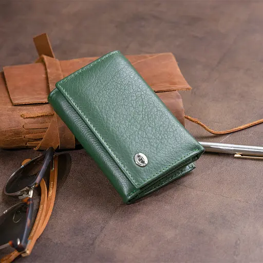 Горизонтальное портмоне из кожи унисекс на магните ST Leather 12х7.5х2.5 см acs0029678 - фото 9