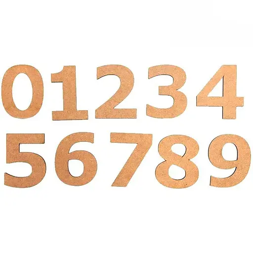 Набор заготовок Rosa Talent Цифра 3 МДФ высота 10 см 5 шт