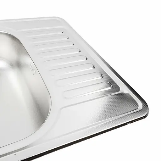 Кухонна мийка з нержавіючої сталі Platinum 5848 декор (0,6/170 мм), R, Decor - фото 5