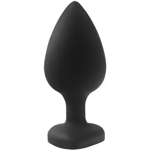 Силіконова анальна пробка з кристалом SKN-KSIL-05M (розмір M), Чорний / Белый - фото 6