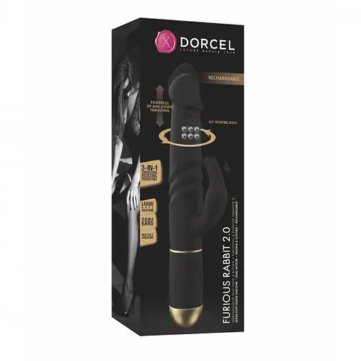 Вібратор-кролик Dorcel Furious 2.0 27 см чорний - фото 9