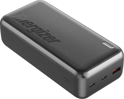 Зовнішній акумулятор Energizer UE30055PQ 30000mAh 20W + QC22.5W чорний - фото 1