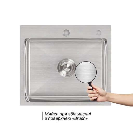 Кухонная мойка Lidz Handmade H5045 интегрированная Brushedв комплекте с дозатором и корзиной, Нержавеющая сталь - фото 5