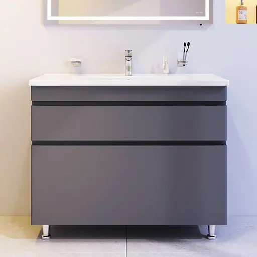 Тумба з умивальником AM.PM Hit 100 см графіт матовий M93A-FSX01002-WC01002GM38 Графіт - фото 2