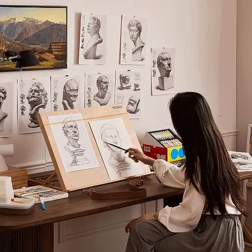 Мольберт-планшет MEEDEN настільний 6076 А2 бук 65,1×48,3×48,3см  - фото 4