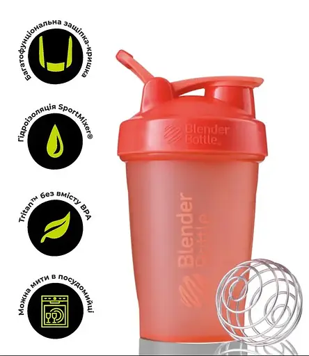 Шейкер спортивний BlenderBottle Classic Loop 20oz/590 мл Plum (Loop 20 Plum) - фото 10