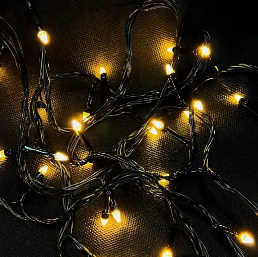 Новорічна LED гірлянда Конус 12 метрів 200 яскравих Тепло білих лампочок - фото 3