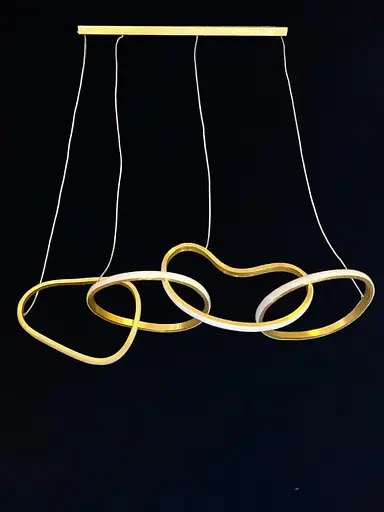 Светодиодная люстра 4 Кольца PJ857 (100см) Золотистая - фото 3