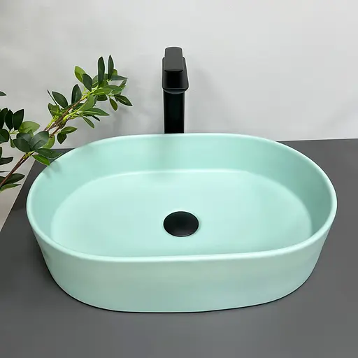 Умивальник VBI Verona 50 turkus matt накладний VBI-011318, Зелений - фото 2